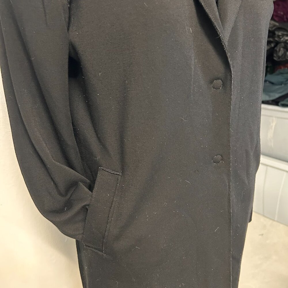 Carolina Belle Long Black Nylon Rayon Spandex Jacket Large - Picture 6 of 9